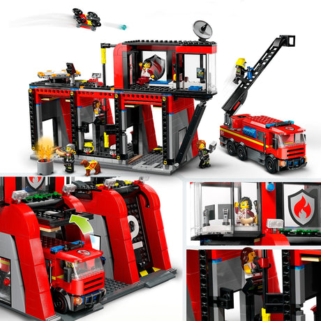 Lego city brandweerkazerne en brandweerauto - 60414