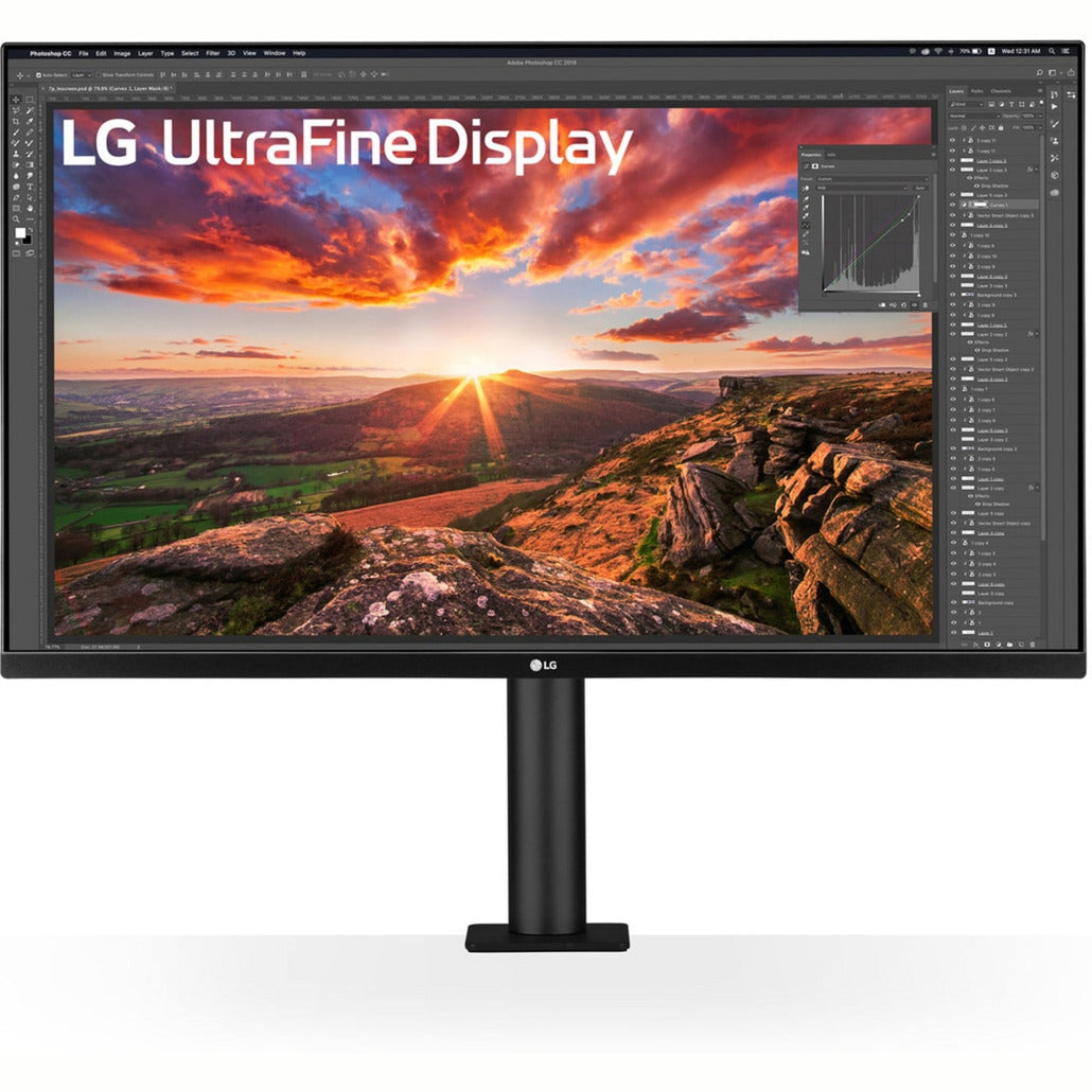 Lg ergo ips monitor met usb type-c 31.5 4k uhd (zwart, 2x hdmi, 1x displayport)