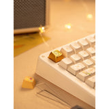Iqunix zx75 sunset ponder wireless mechanical keyboard (lichtgeel, us lay-out (qwerty), gateron red, 75%, rgb leds, hot-swappable, double-shot pbt, 2.4ghz | bluetooth 5.1 | usb-c)