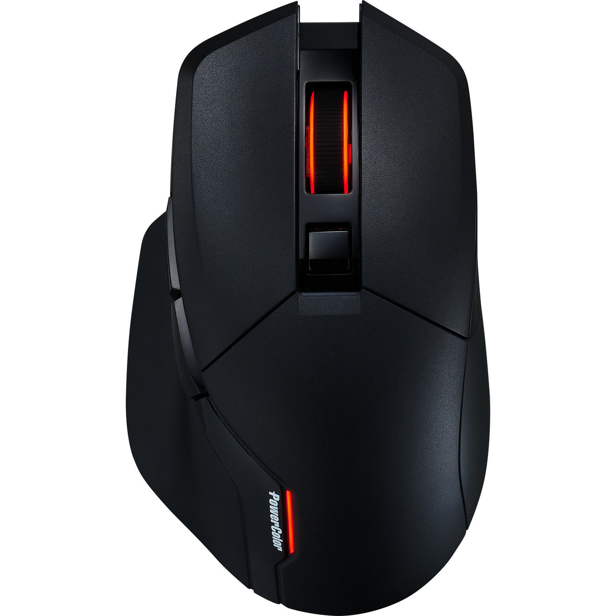Powercolor alphyn am10 wireless gaming mouse (zwart rood, 100 - 26000 dpi, 8k, rgb, usb 2.4g bluetooth 5.2)