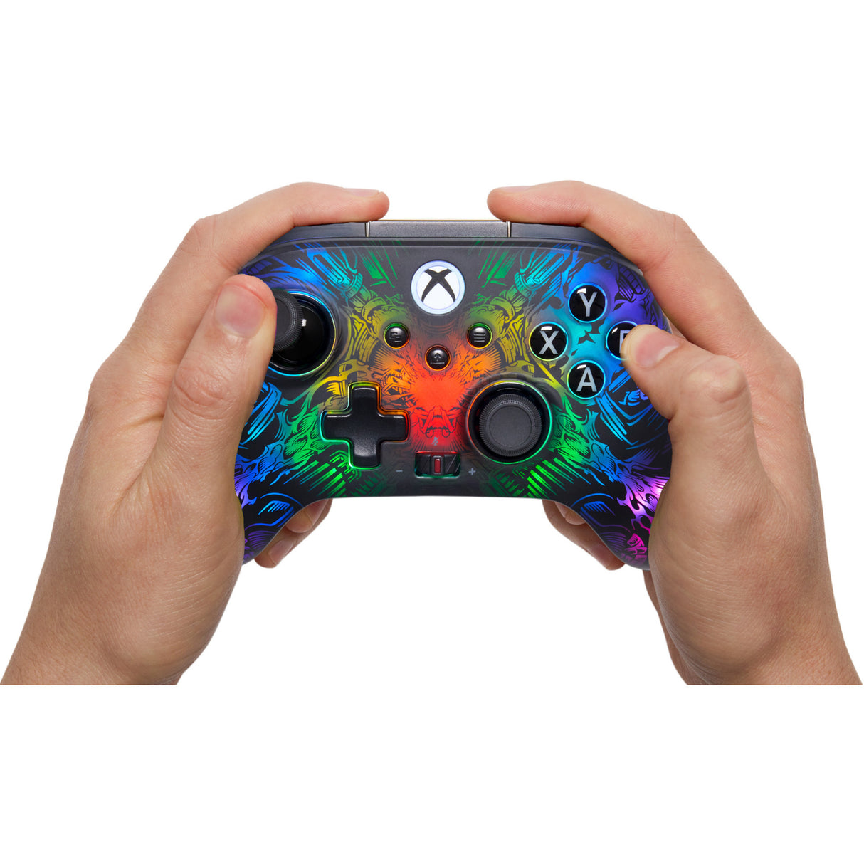 Powera fusion pro draadloze controller voor xbox series x|s met lumectra (zwart, rgb, xbox series x|s, xbox one, pc)