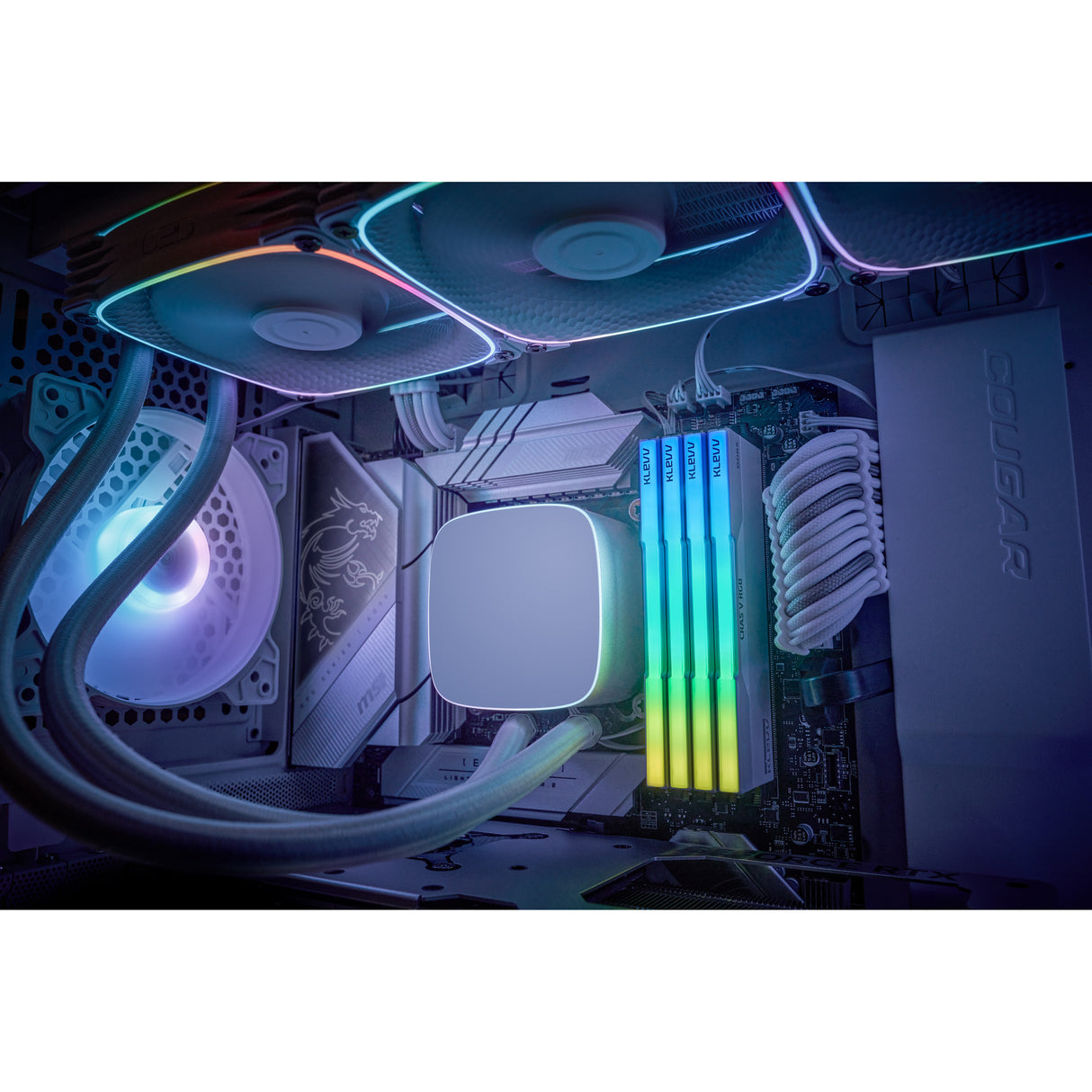 Klevv 32 gb ddr5-6000 (2x 16 gb) kit werkgeheugen (wit, kd5agua80-60a300j, cras v rgb, xmp 3.0, expo)
