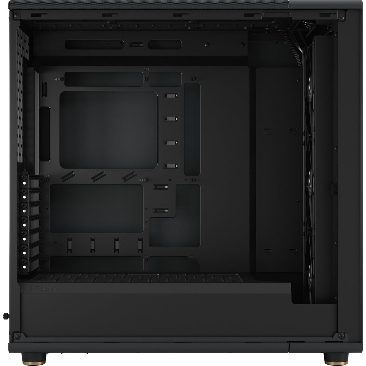 Fractal design north xl rc charcoal black tg dark midi tower behuizing (zwart houtkleur | 2x usb-a | 1x usb-c | tempered glass)