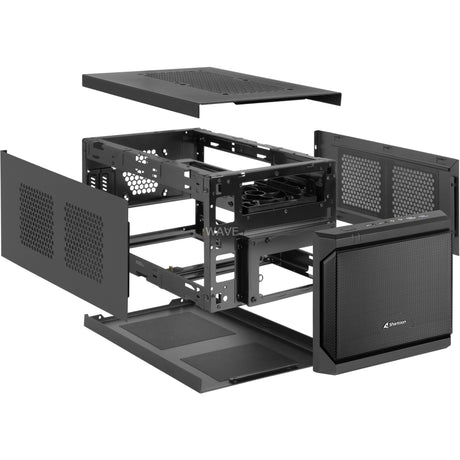 Sharkoon qb one mini tower behuizing (zwart | 4x usb-a)