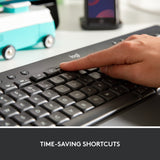 Logitech signature k650 wireless comfort toetsenbord (grafiet, us-international lay-out (qwerty), 100%)