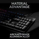 Logitech g512 carbon lightsync rgb mechanical gaming keyboard (zwart, us-international lay-out (qwerty), gx brown, 100%, rgb leds)