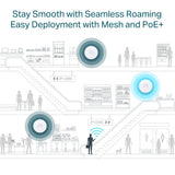 Tp-link omada eap653 ax3000 wifi 6 access point (wit, mesh, poe+, plafond- en wandmontage)