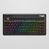 Iqunix og80 dark side wireless mechanical keyboard (zwart, us lay-out (qwerty), gateron red, 80% (tkl), rgb leds, hot-swappable, pbt, 2.4ghz | bluetooth 5.1 | usb-c)