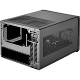 Silverstone sg13b-q mini tower behuizing (zwart | 2x usb-a)
