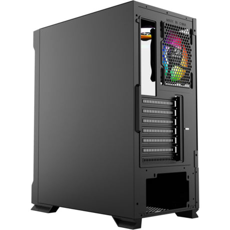 Xyz pc gear airone 300-x mesh midi tower behuizing (zwart | 1x usb-a | 1x usb-c | tempered glass)