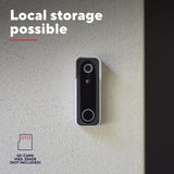 Trust draadloze video deurbel - doorcam-3000 - accu oplaadbaar met usb-c - 2k 3mp - geen abonnementskosten - inclusief chime - deurbel met camera - wit