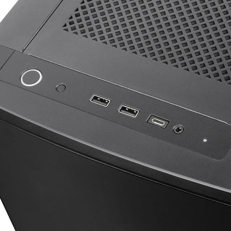 Silverstone seta q1 midi tower behuizing (zwart | 2x usb-a | 1x usb-c)