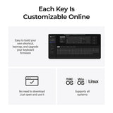 Keychron b5 pro-k1 toetsenbord (grijs, us lay-out (qwerty), scissor switches, 100%, abs keycaps, 2.4 ghz bluetooth usb)