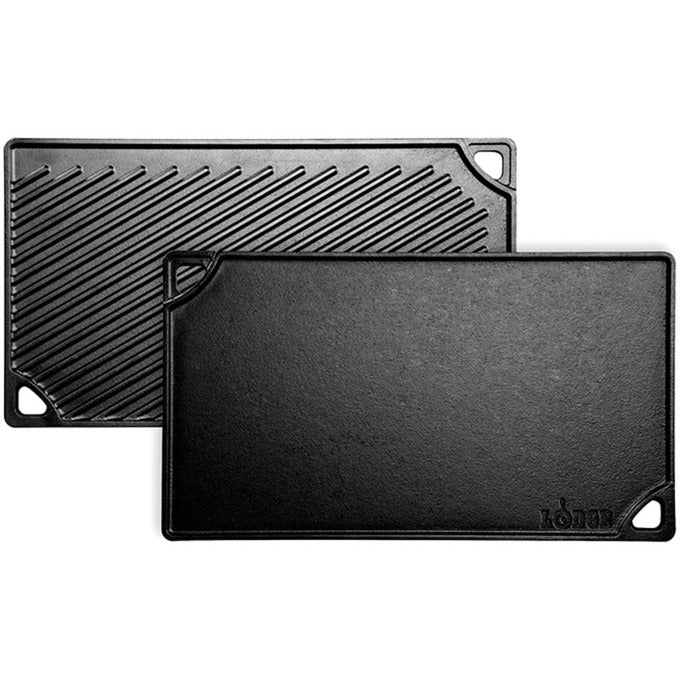 Lodge omkeerbare grill- bakplaat ldp3 grillplaat (zwart, 42cm x 24cm)