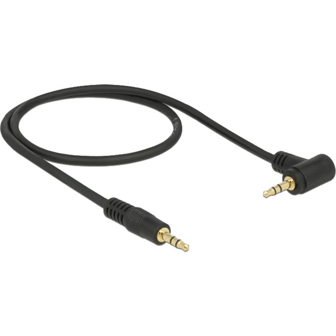 Delock 3,5 mm naar 3,5 mm 90° kabel (zwart, 1 meter)