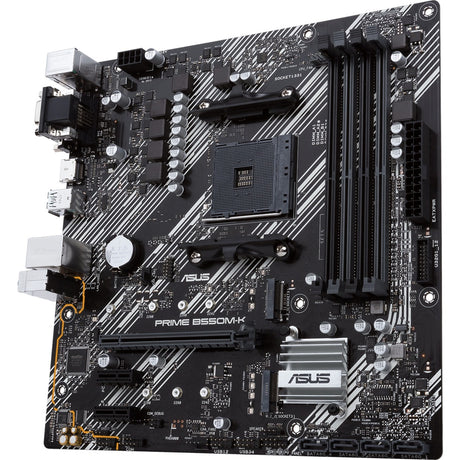 Asus prime b550m-k socket am4 moederbord (zwart wit, raid, gb-lan, sound, µatx)