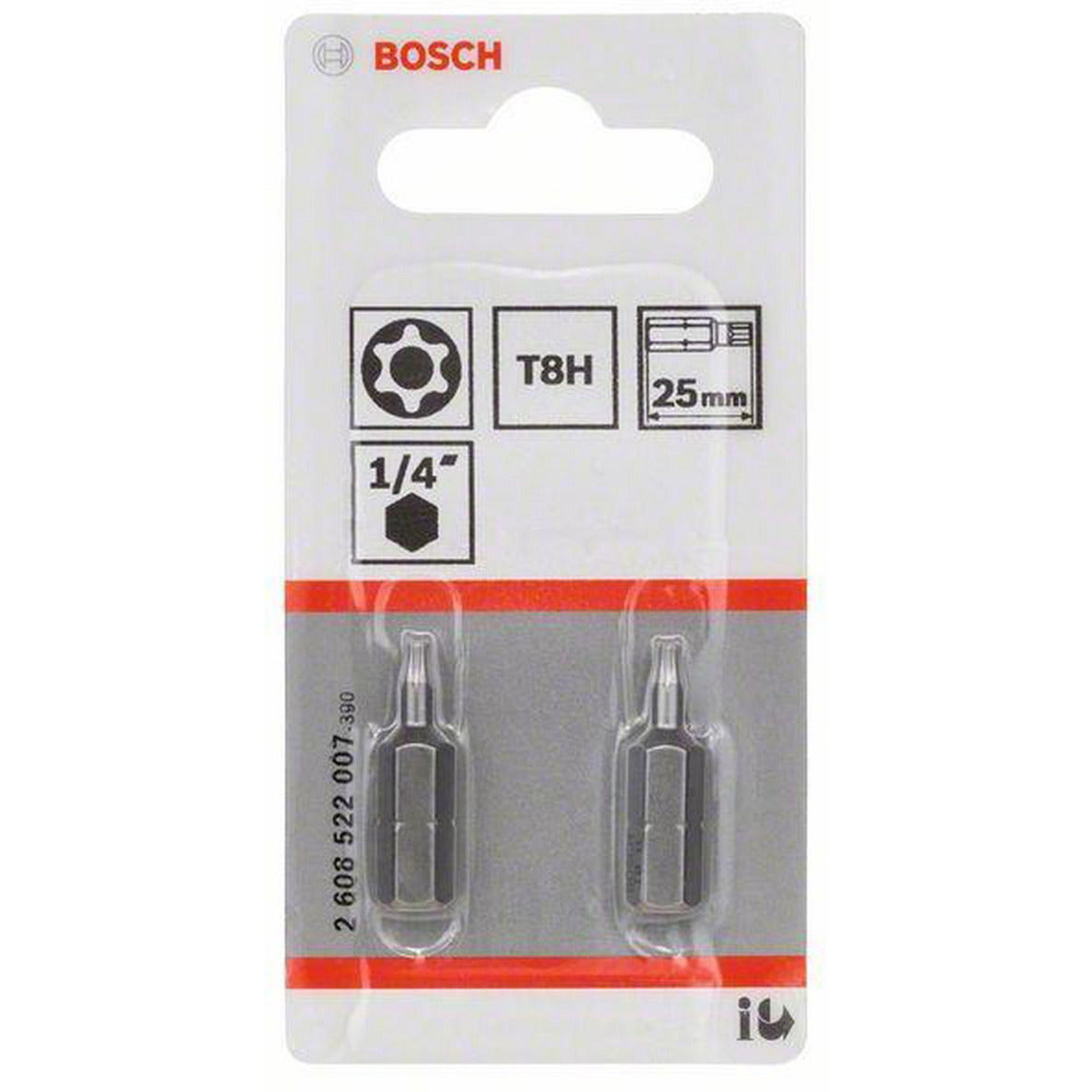 Bosch t8h security torx bit (2 stuks)