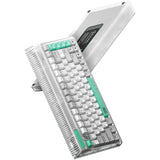 Iqunix og80 wormhole wireless mechanical keyboard (grijs, us lay-out (qwerty), cherry mx brown, 80% (tkl), rgb leds, hot-swappable, pbt, 2.4ghz | bluetooth 5.1 | usb-c)
