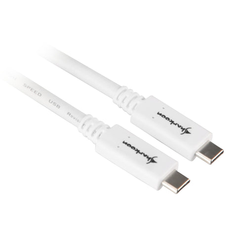 Sharkoon usb-c 3.2 > usb-c kabel (wit, 0,5 meter )