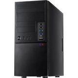 Inter-tech it-6865 midi tower behuizing (zwart | 4x usb-a | 1x usb-c)