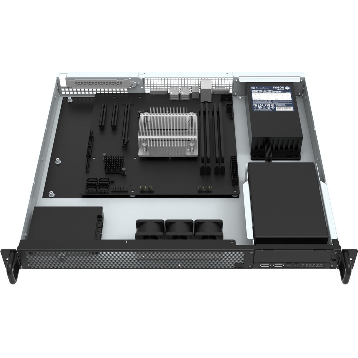Silverstone rm100 1u rackmount, rack, serverbehuizing