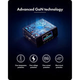 Icy box 240w gan oplaadstation (zwart)