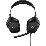 Logitech g432 7.1 surround sound wired over-ear gaming headset (zwart blauw, pc, playstation 4, playstation 5, xbox one, xbox series x|s, nintendo switch)