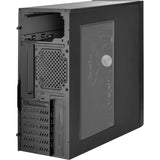 Silverstone sst-ps13b midi tower behuizing (zwart | 2x usb-a)