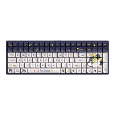 Iqunix f97 starry tryst rgb mechanisch gaming toetsenbord (donkerblauw, us lay-out (qwerty), iqunix silent rose, 96%, rgb leds, hot-swappable, pbt, 2.4ghz | bluetooth 5.1 | usb-c)