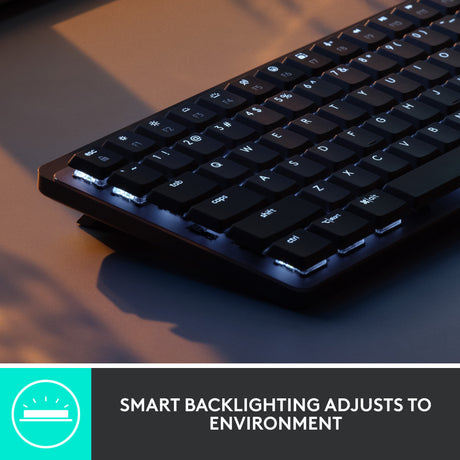 Logitech mx mechanical mini, toetsenbord (zwart grijs, us-international, gl tactile, bluetooth low energy)