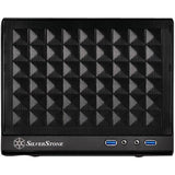 Silverstone sg13b mini tower behuizing (zwart | 2x usb-a)