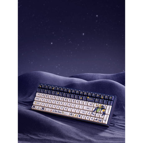 Iqunix f97 starry tryst rgb mechanisch gaming toetsenbord (donkerblauw, us lay-out (qwerty), gateron red, 96%, rgb leds, hot-swappable, pbt, 2.4ghz | bluetooth 5.1 | usb-c)