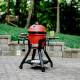 Kamado joe joe jr®-kar met zijtafels barbecuewagen (zwart)