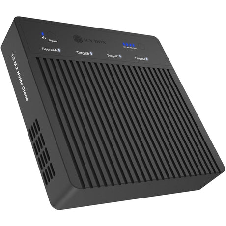 Icy box ib-4013mcl-c4 4-bays usb4 duplicator (1:3 klonen) dockingstation (zwart)