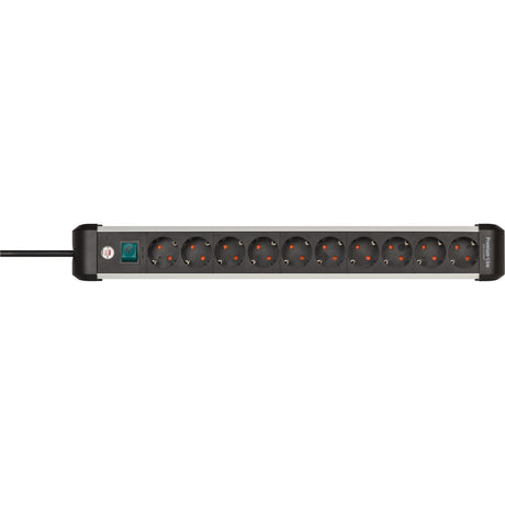 Brennenstuhl premium-alu-line stekkerdoos met schakelaar 10-voudig 3m h05vv-f 3g1,5