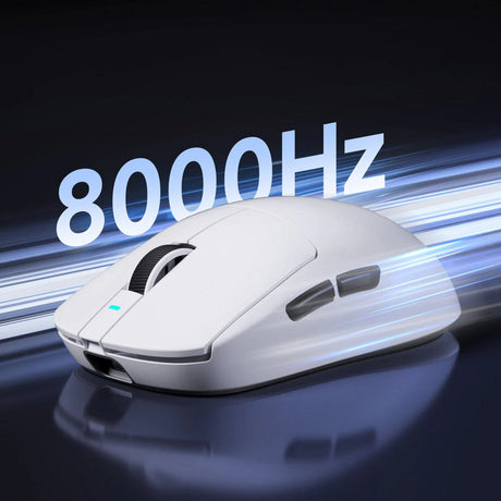 Mchose a7 ultra draadloze gaming muis (wit, tot 26.000 dpi, 2.4 ghz usb-c bluetooth)