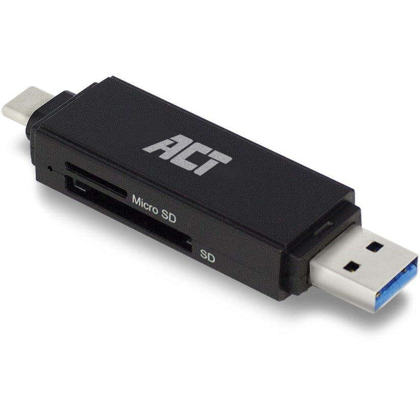 Act connectivity usb-c usb-a kaartlezer, sd micro sd (zwart)
