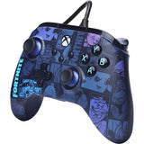 Powera advantage controller met kabel voor de xbox series x|s - fortnite: victory royale (donkerblauw, xbox series x|s, xbox one, pc)