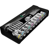 Wera 8100 sc 7 zyklop metal-ratelset met doorsteekvierkant 1 2 aandrijving gereedschapsset ( 28-delig )