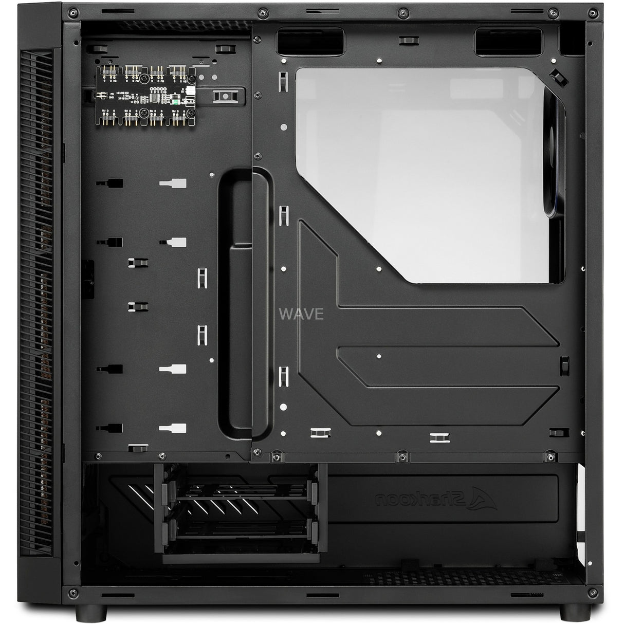 Sharkoon tg6 rgb midi tower behuizing (zwart | 4x usb-a | rgb | tempered glass)