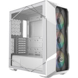 Cooler master masterbox td500 mesh v2 midi tower behuizing (wit | 2x usb-a | 1x usb-c | rgb | tempered glass)