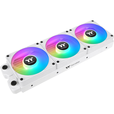 Thermaltake ct120 ex reverse argb sync pc cooling fan snow (3-fan pack) case fans (wit, 3 stuks, 120 x 120 x 25 mm, pwm)