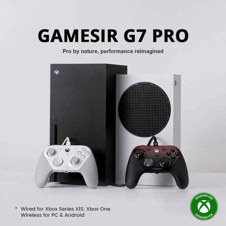 Gamesir g7 pro tri-mode - shadow ember gamepad (zwart donkerrood, xbox series x|s, xbox one, pc, android, steam)