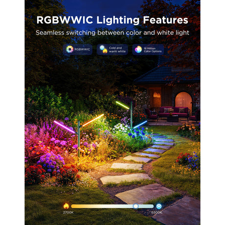 Govee outdoor garden lights slimme tuinverlichting matter rgbww 2 stuks