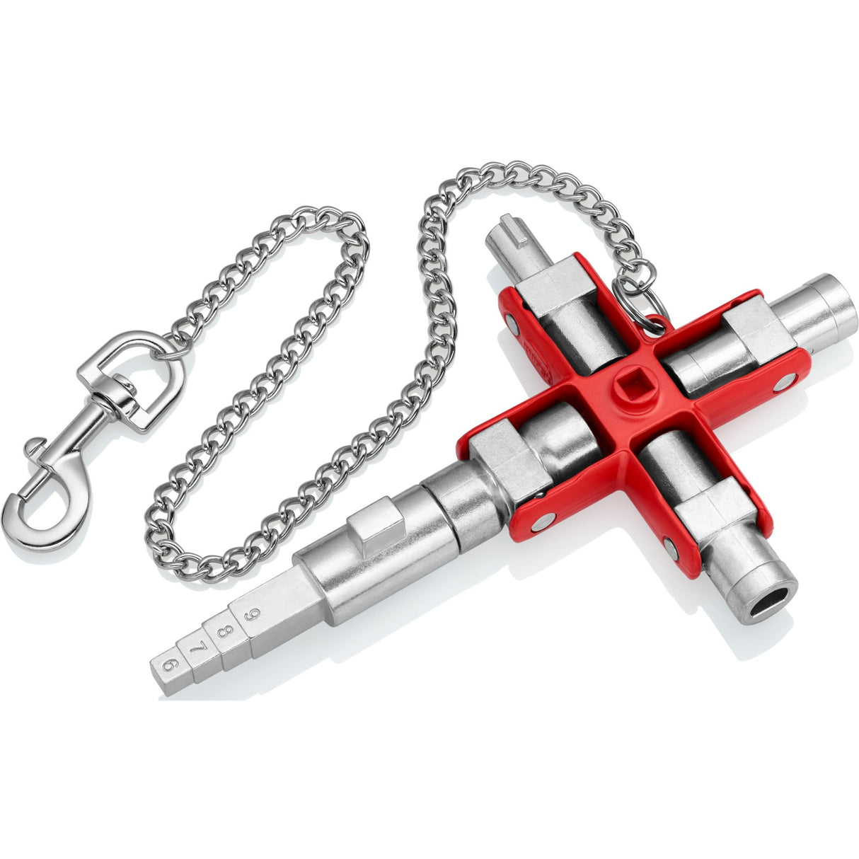 Knipex 00 11 06 v01 schakelkastsleutel met 9 profielen - vlakken-vierkant