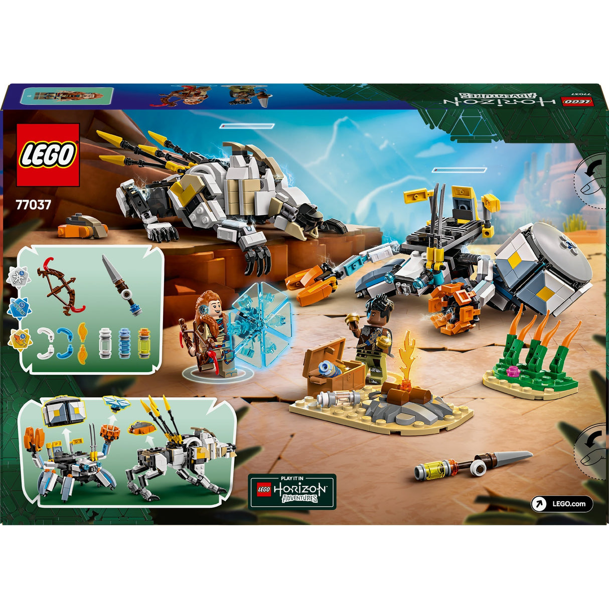 Lego ® horizon adventures™ aloy en varl vs. shell-walker en sawtooth - 77037