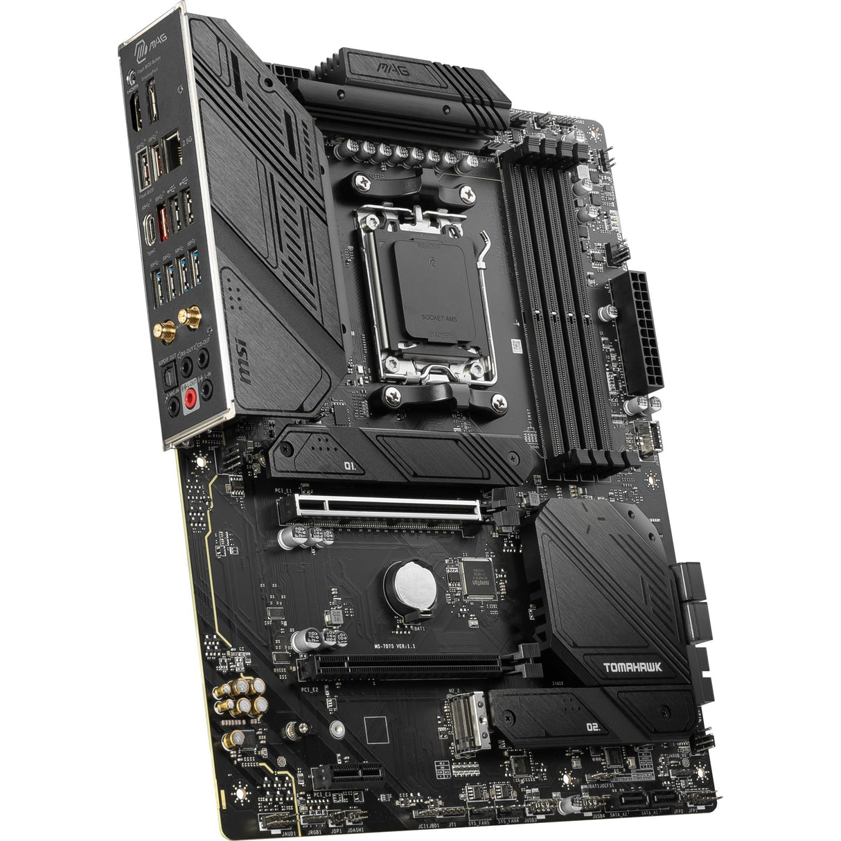 Msi mag b650 tomahawk wifi socket am5 moederbord (zwart, raid, 2.5 gb-lan, wi-fi 6e, bt, sound, atx)