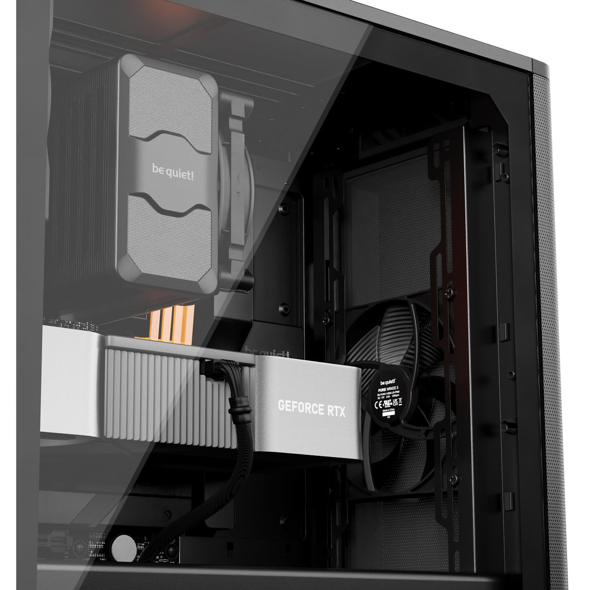 Be quiet! pure base 501 airflow window midi tower behuizing (zwart | 2x usb-a | 1x usb-c | tempered glass)