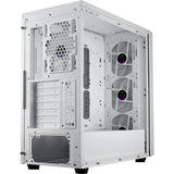Cooler master masterbox 600 midi tower behuizing (wit | 2x usb-a | 1x usb-c | rgb | tempered glass)