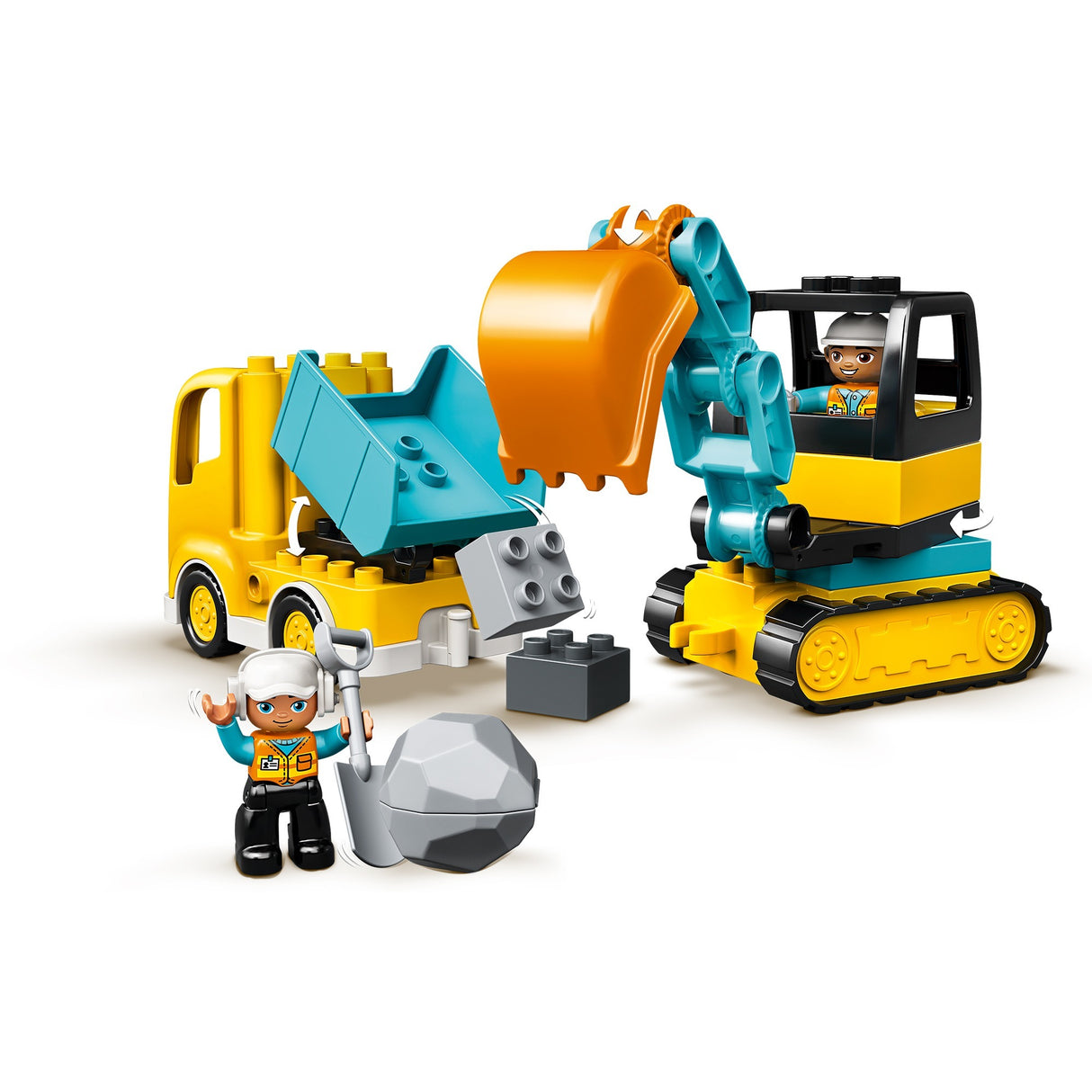 Lego truck tracked excavator